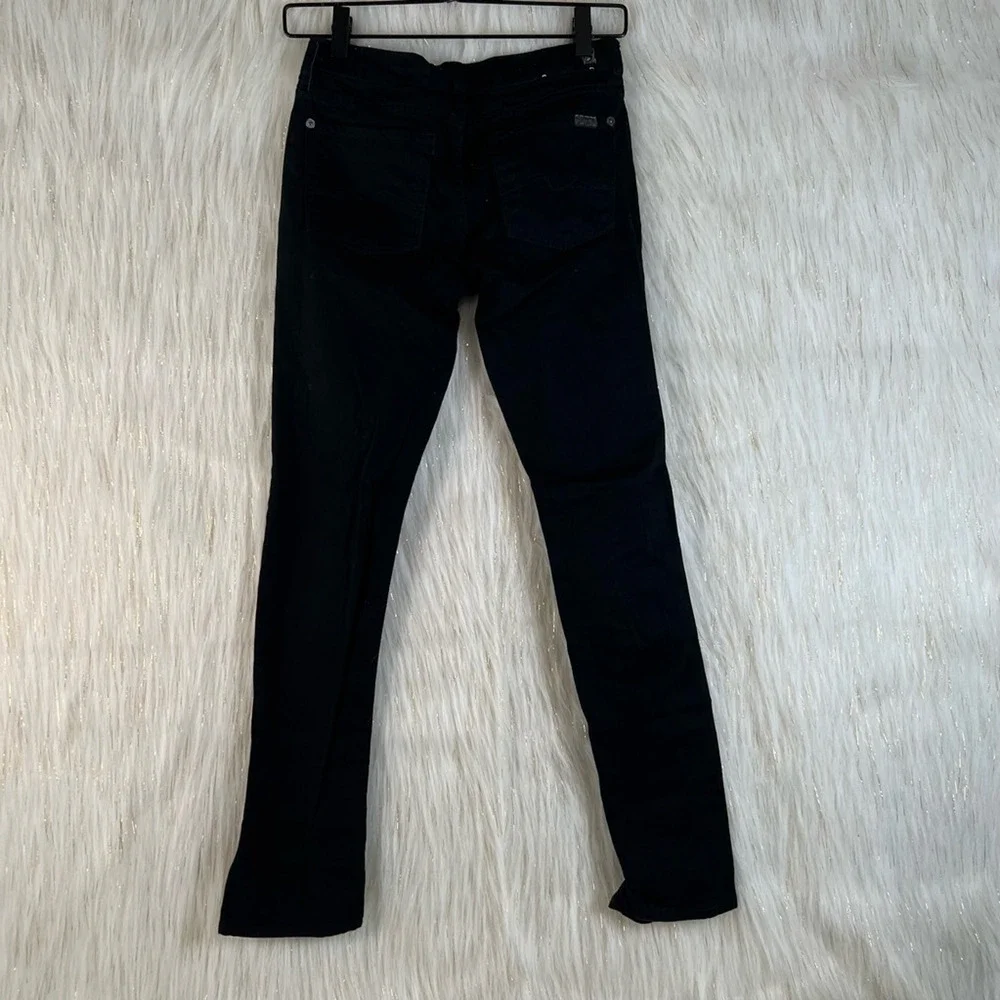 7 For All Mankind Kids Roxanne Skinny Jeans Black Stretch Low Rise Denim 12